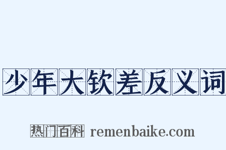 少年大钦差反义词是什么意思的图片
